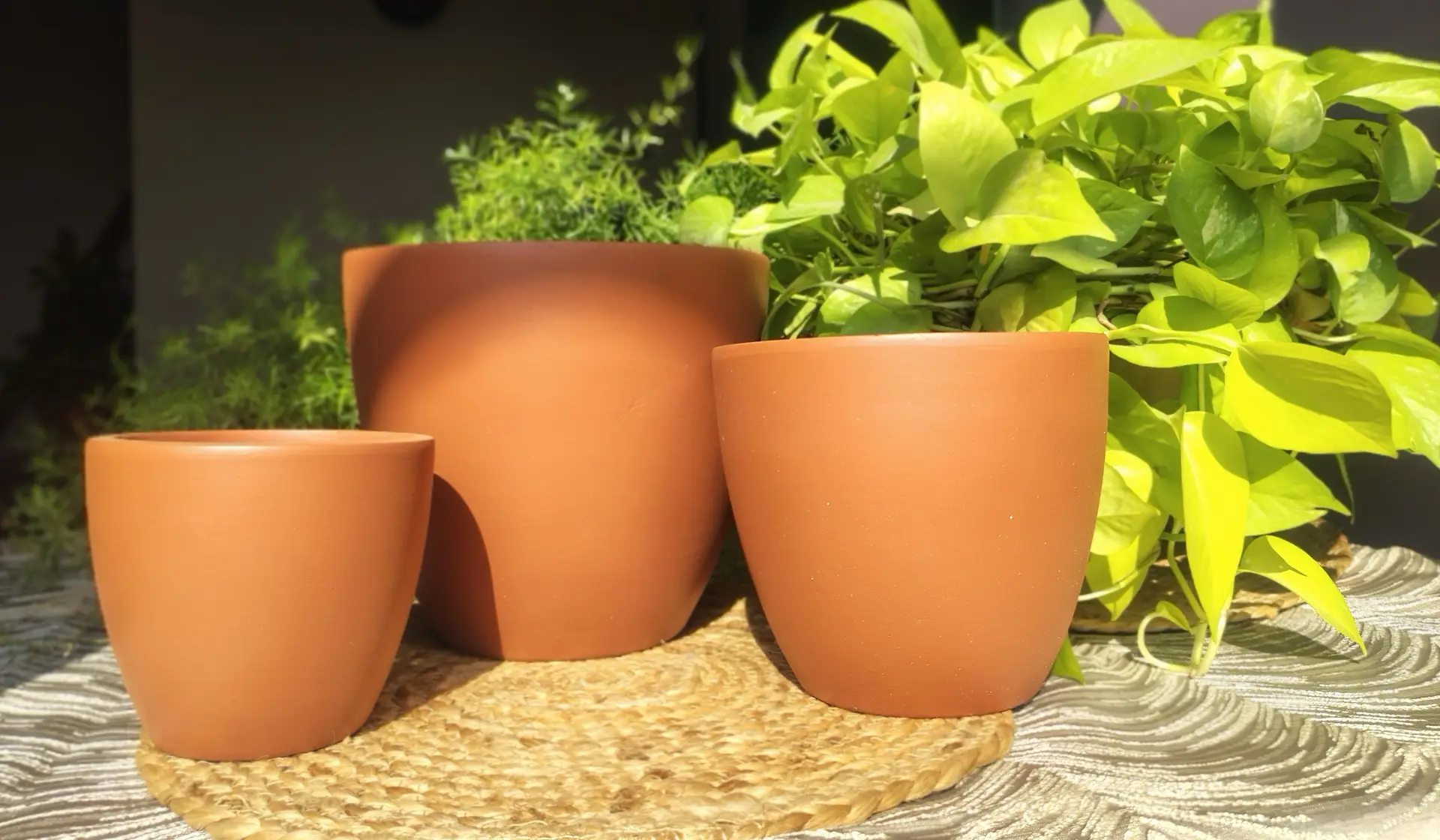 Kornet Classic Terracotta Pot (Set of 3)