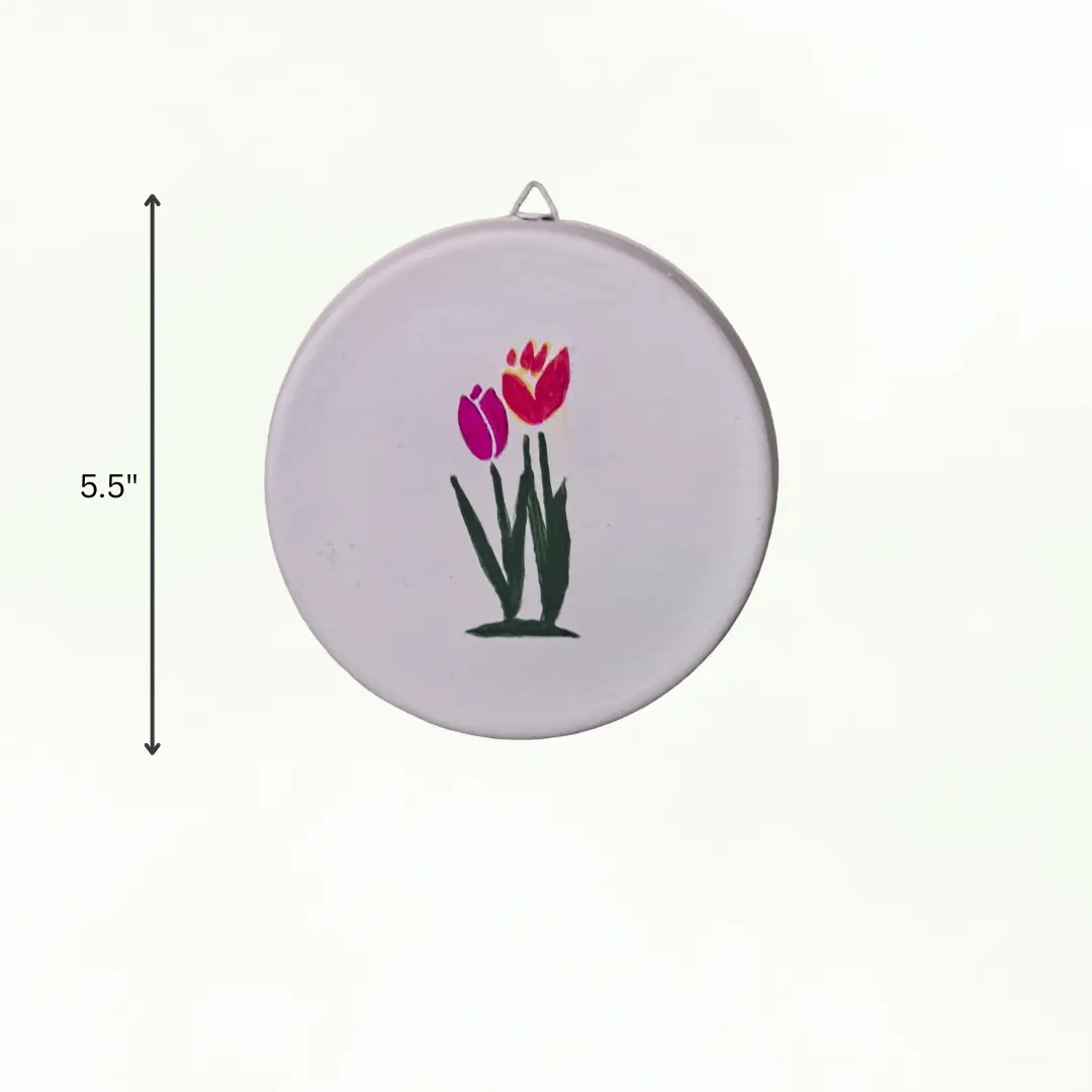 Vaidehi Terracotta Minimal Wall Plates – 5.5 inch (Set of 3) - a