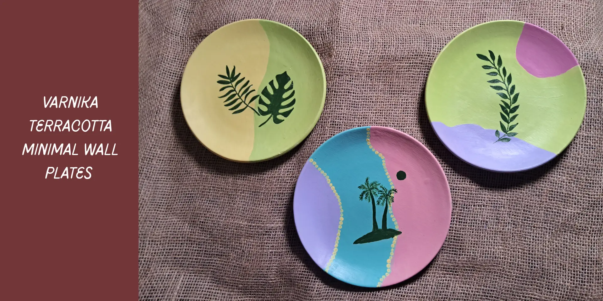 Varnika Terracotta Minimal Wall Plates Banner