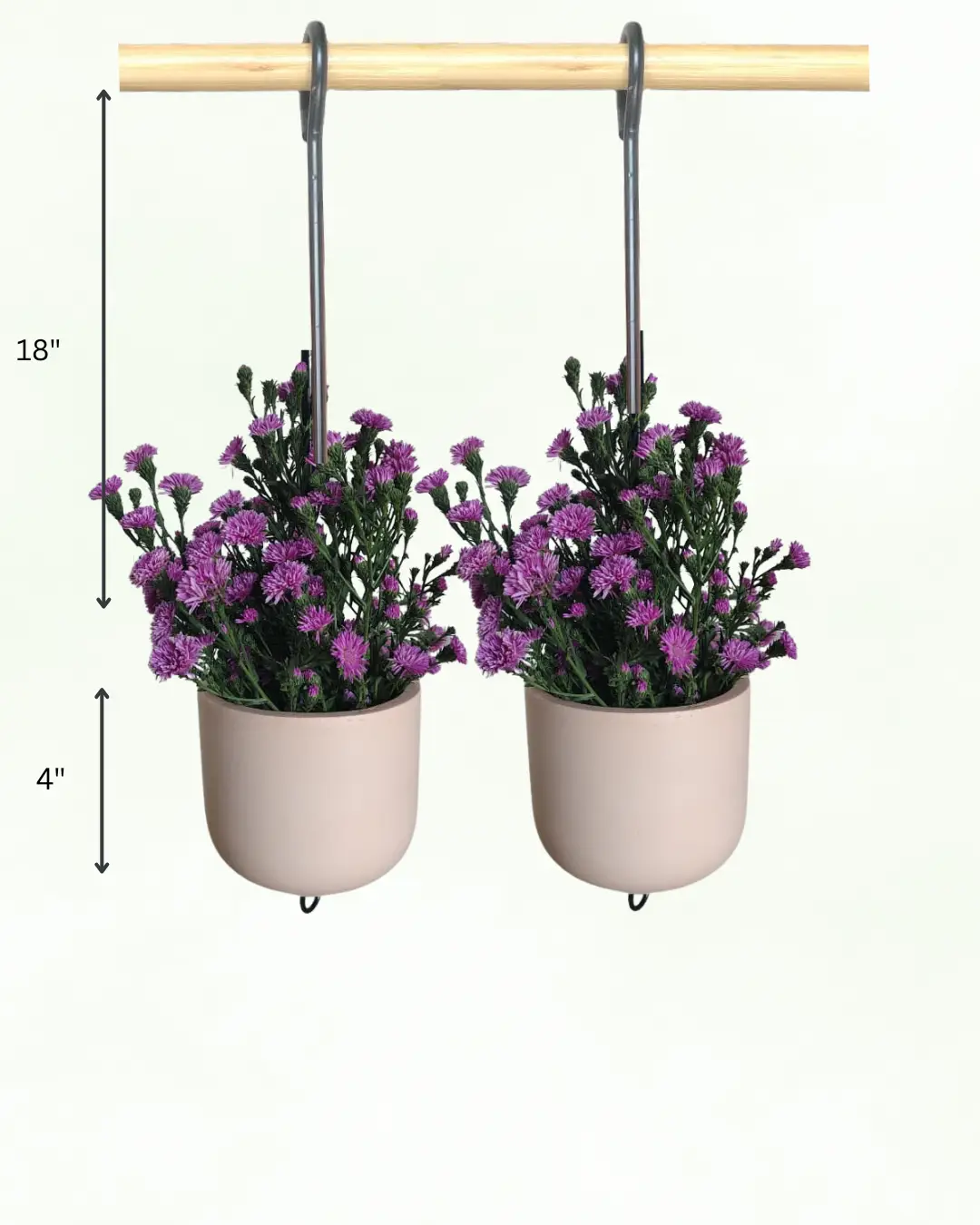 Kyna Classic Peach Terracotta-Hanging-Planters-Set-for-Vertical-Garden